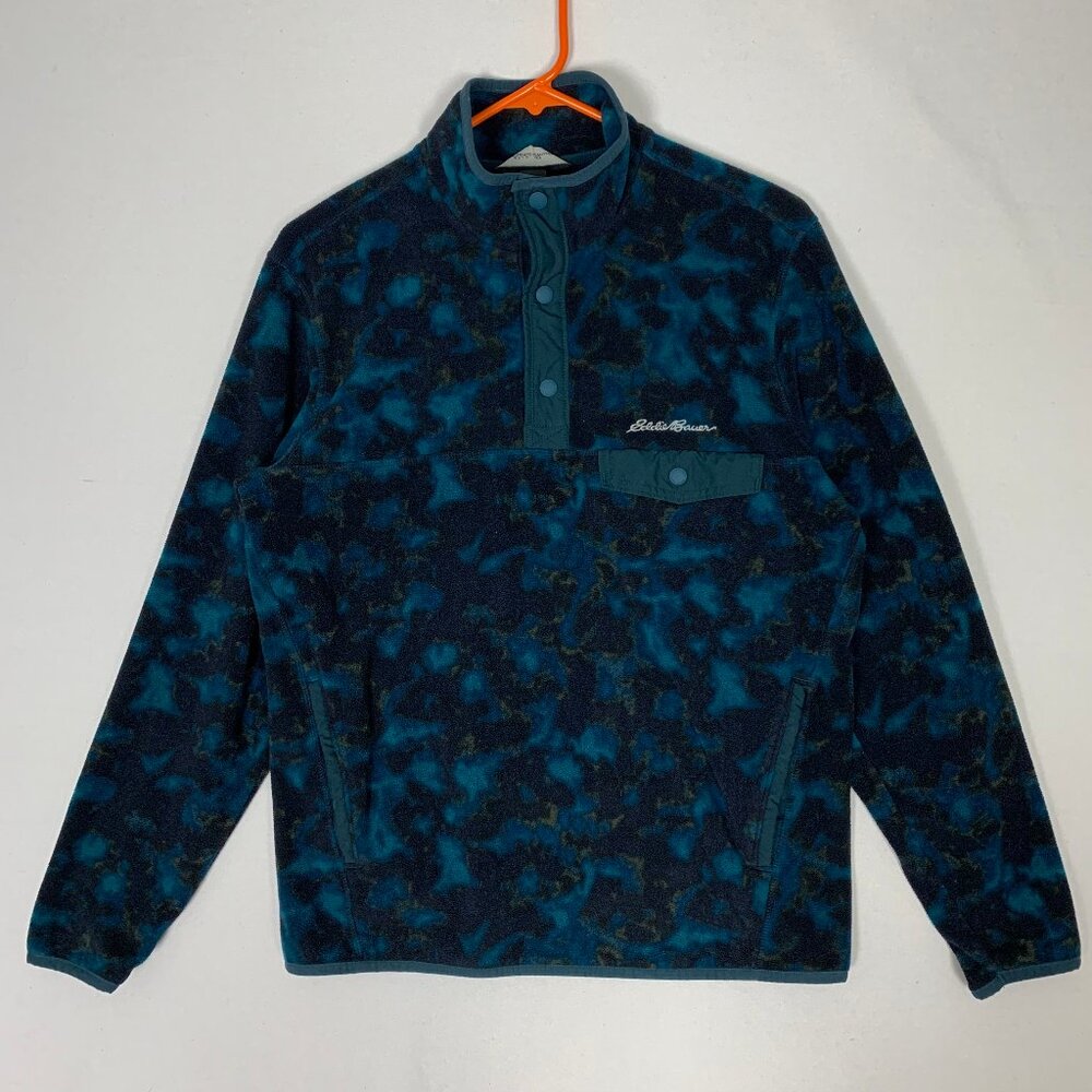 Eddie Bauer Chutes Snap Mock Neck Pullover Fleece Men's Small